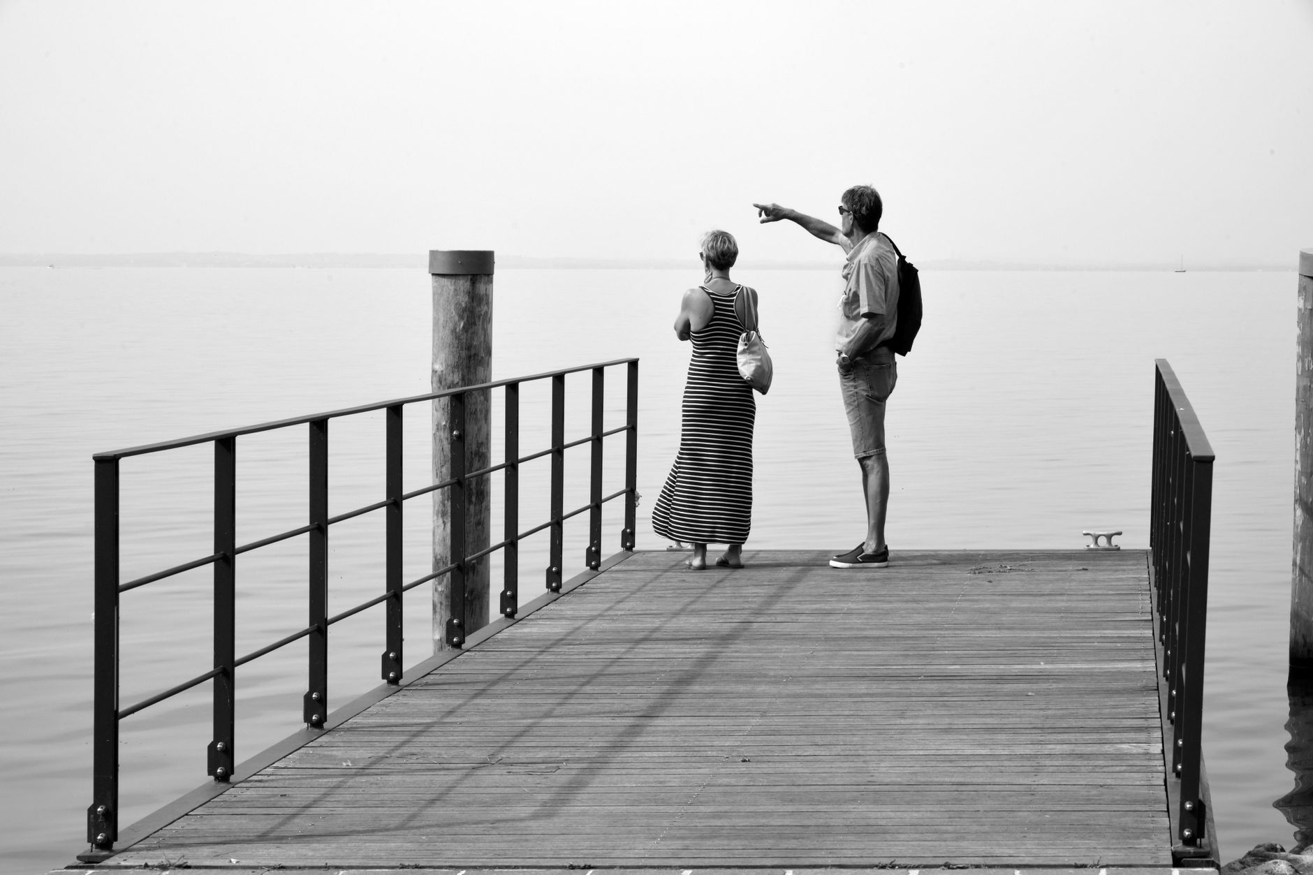 man and woman standing on the viewing deck