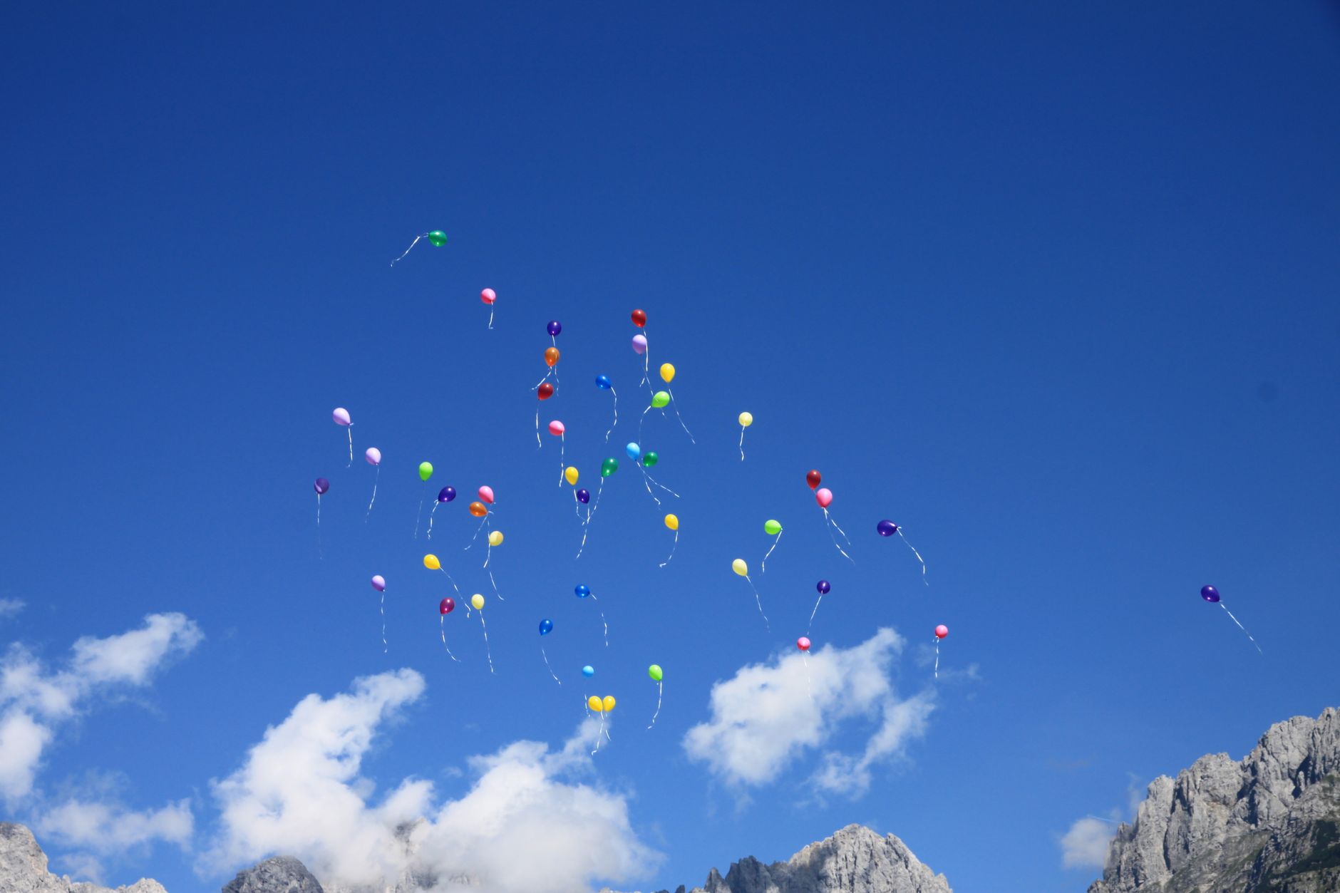 colorful balloons flying in the sky