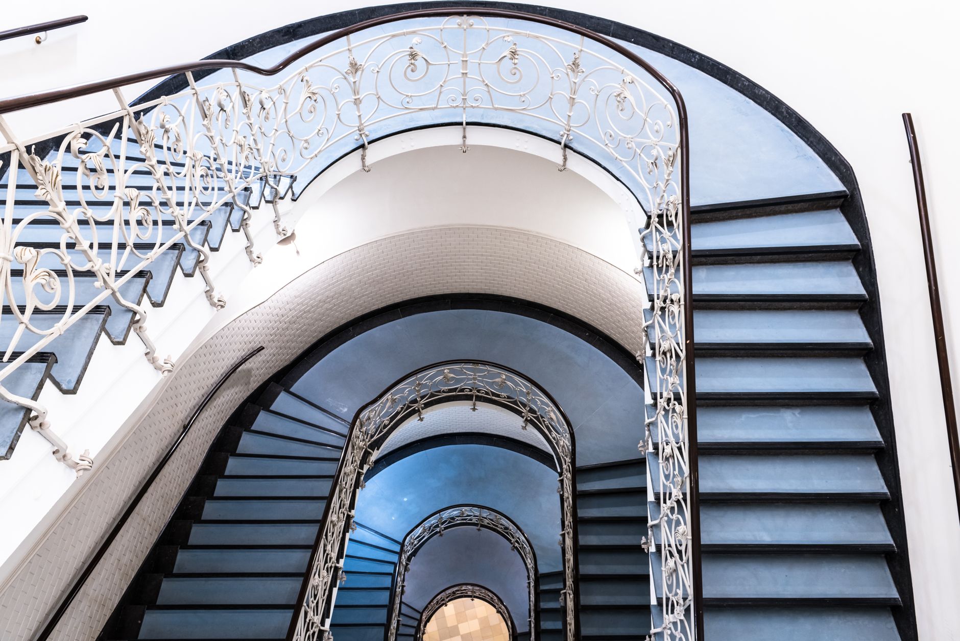 spiral stairs in a building in hamburg