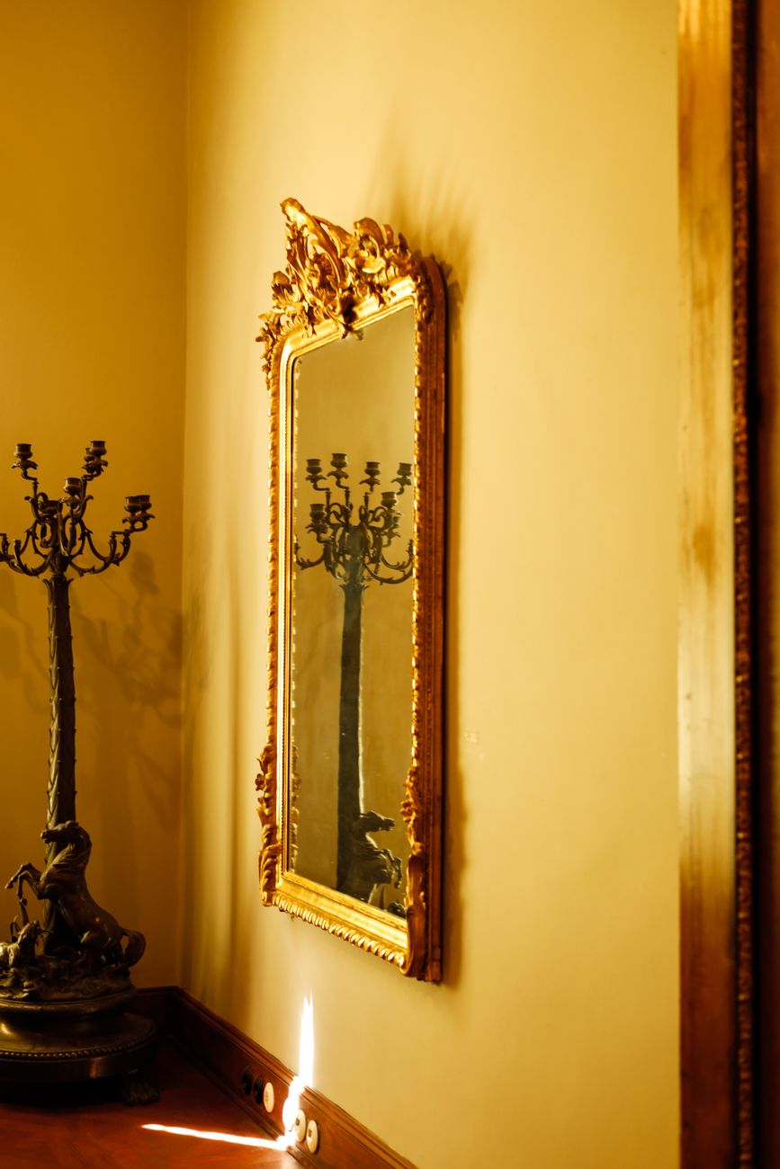 mirror in a hall