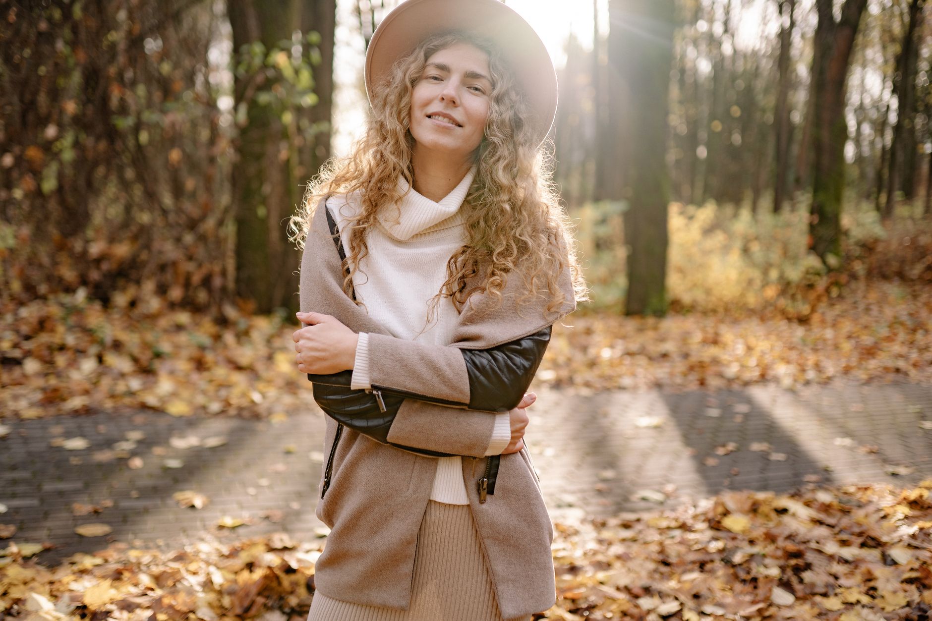 stylish woman wearing a hat