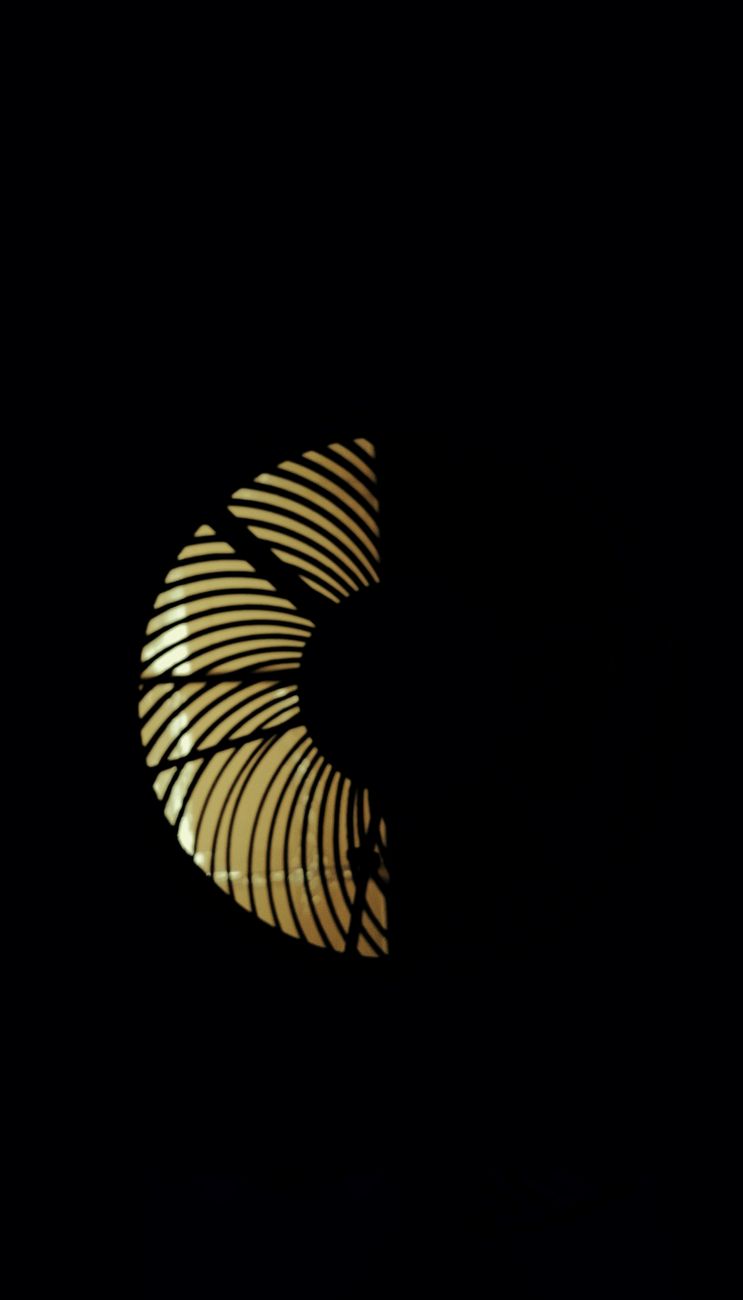 a black and white photo of a gold circle