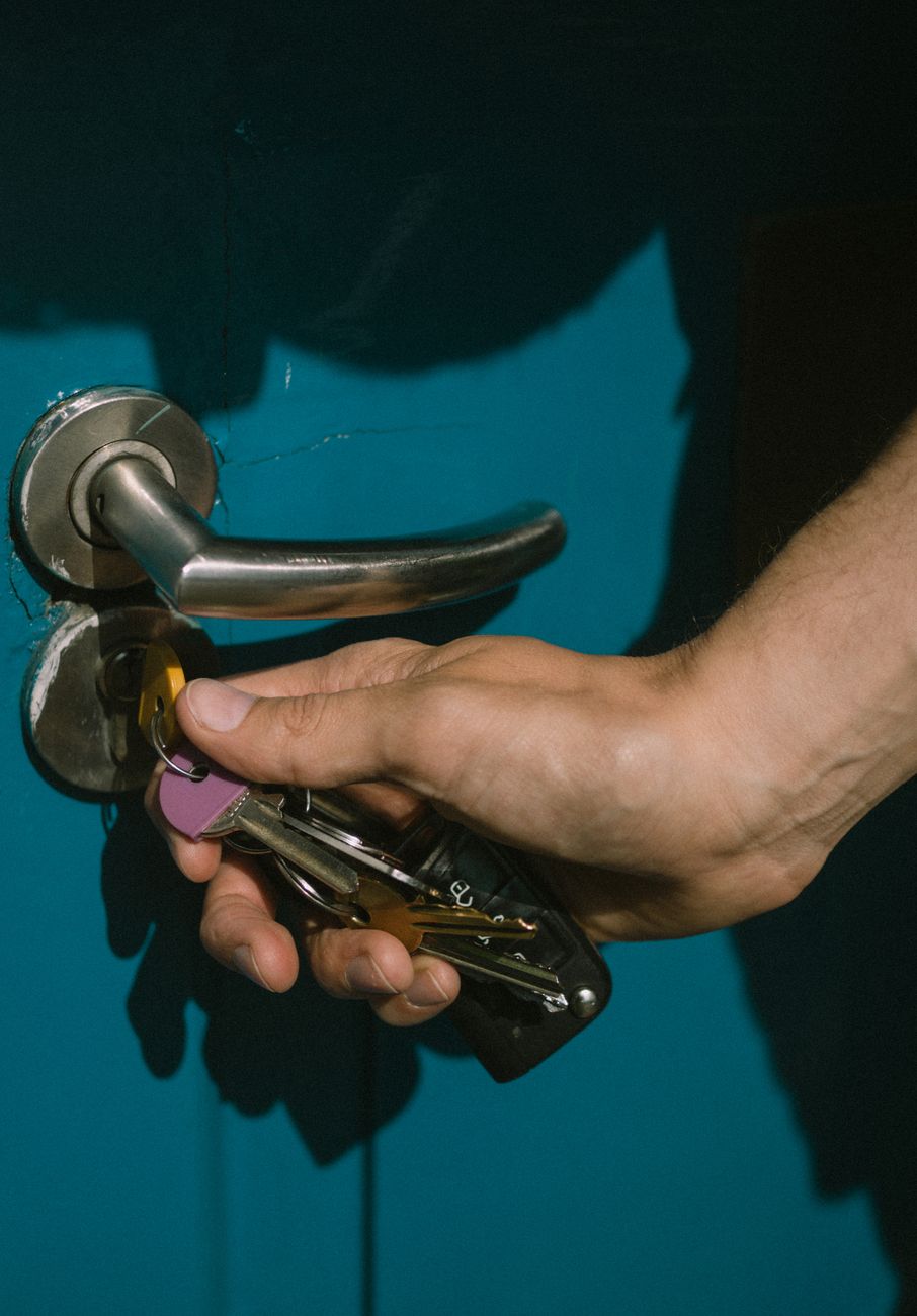 unlocking the door