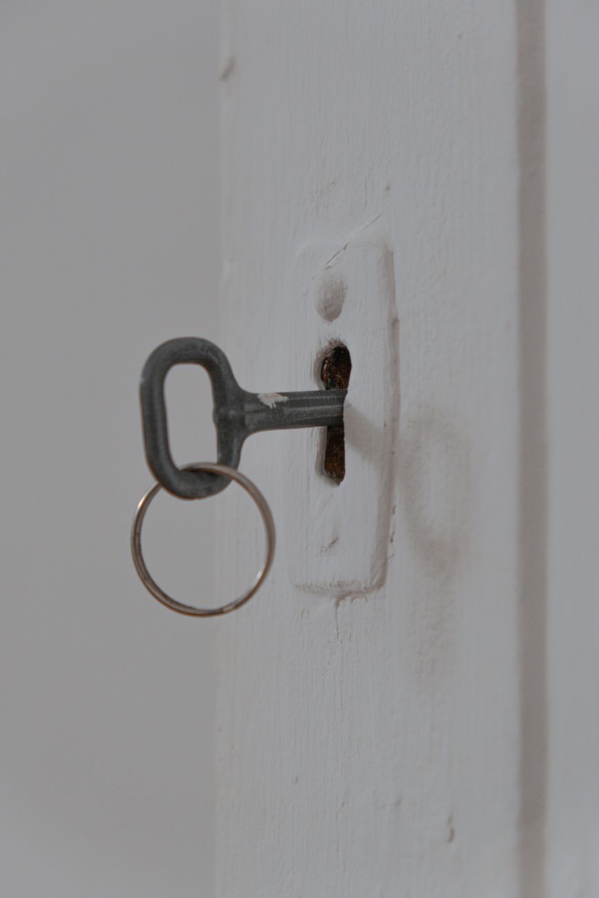 a key in a keyhole