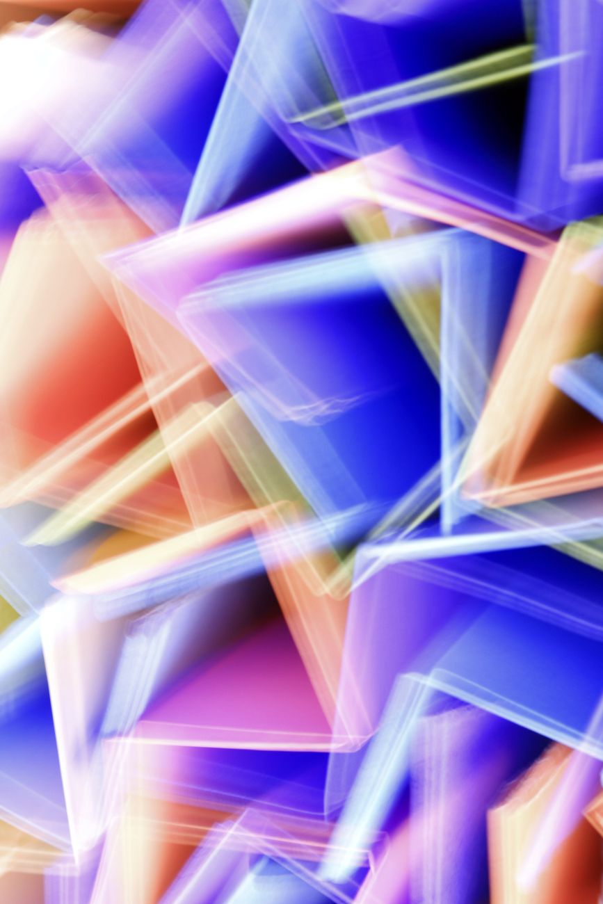 vibrant abstract geometric light art